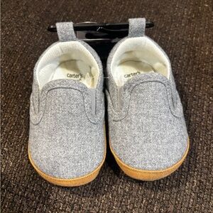 Carter's Gray Baby Slip-Ons with Brown Soles
